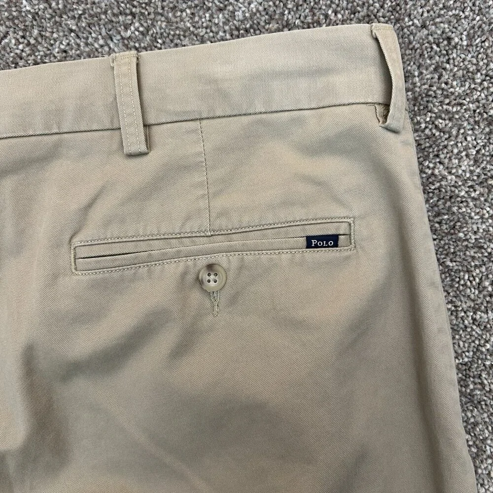 Polo Ralph Lauren Men's Stretch Classic Fit Pants Size 40 x 30 Beige Chino EUC